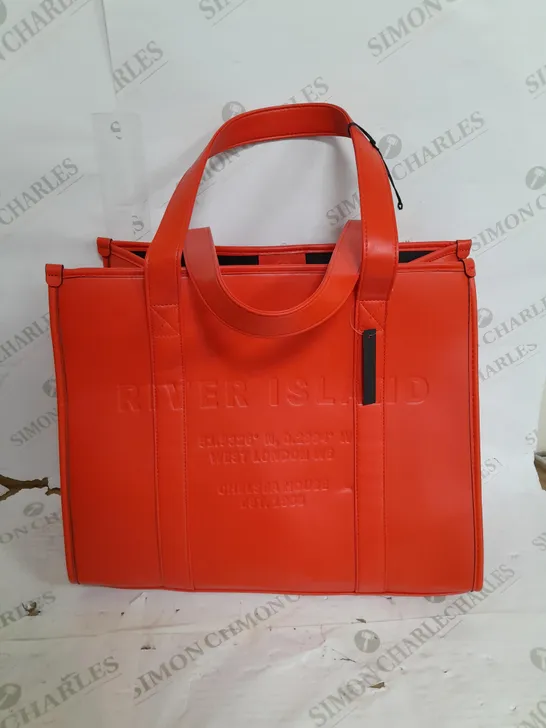 RIVER ISLAND RED LARGE HAND BAG 