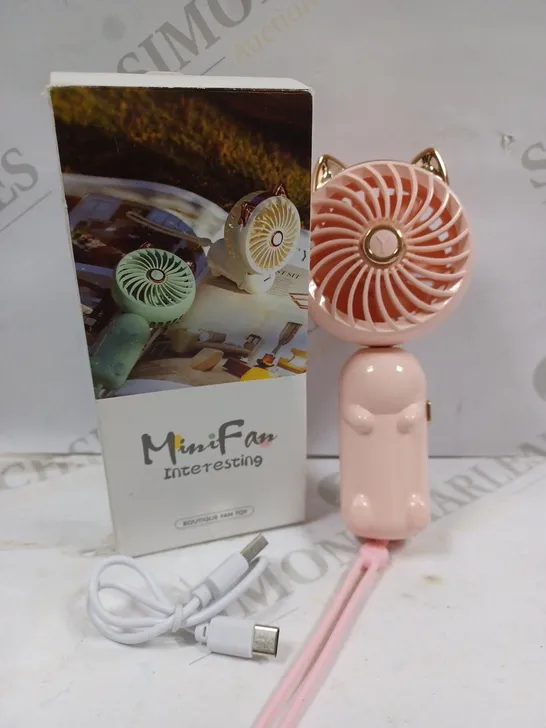 BOXED MINI FAN BOUTIQUE FAN TOY - PINK 