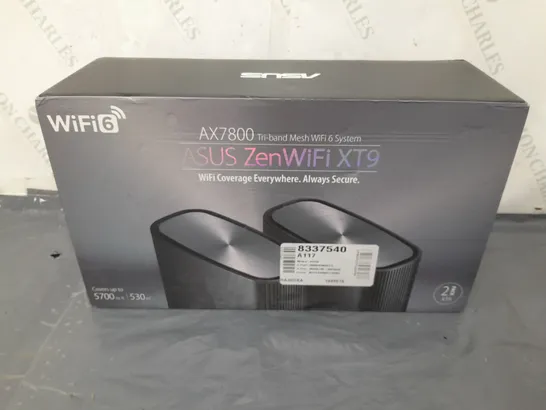 BOXED ASUS ZENWIFI XT9 TRI-BAND WIFI 6 SYSTEM 