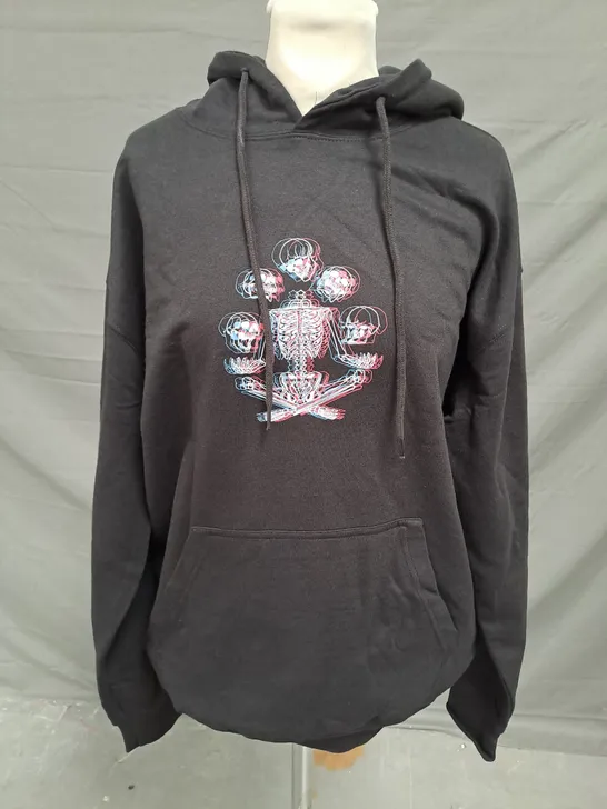 RATCHET SKELETON MEDITATION GLITCH HOODIE IN BLACK SIZE MEDIUM