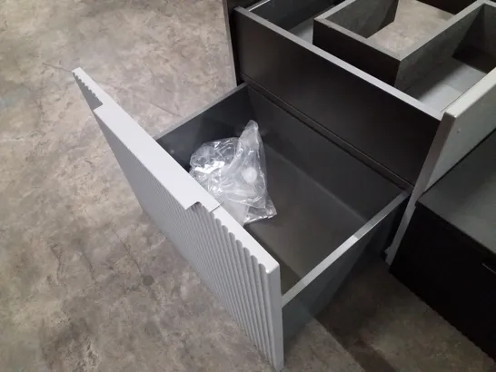 BRAND NEW 2 LEVEL VANITY UNIT GREY/BLACK - 1010×445×433/263MM