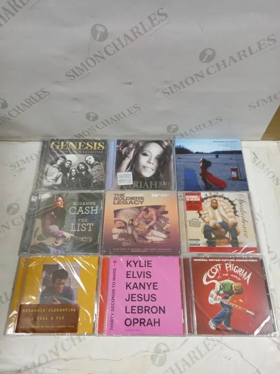 BOX OF APPROXIMATELY 40 ASSORTED CDS FROM VARIOUS ARTISTS TO INCLUDE GENESIS, THIRTY SECONDS TO MARS, ROSANNE CASH ETC