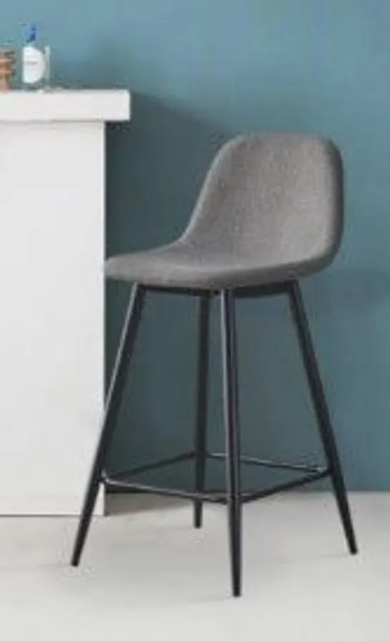 BOXED GREY FABRIC MONTGOMERY BARSTOOL