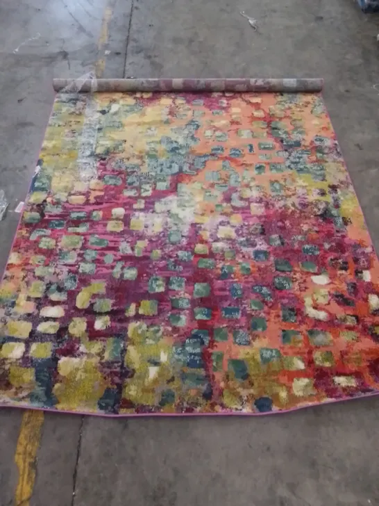 MAYNE LOOPED MULTI COLOURED RUG // SIZE: 200 X 300CM