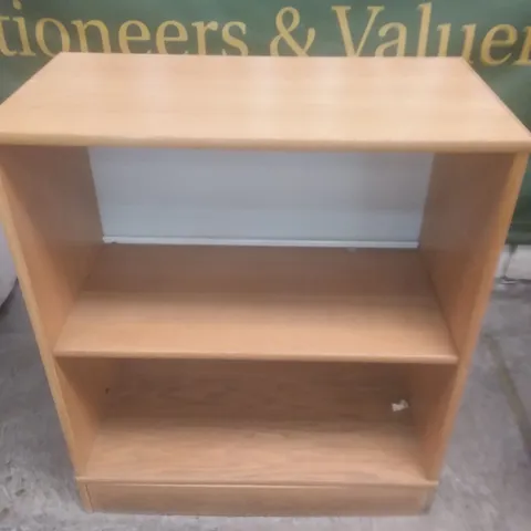 WOODEN 2 SHELF BOOKCASE