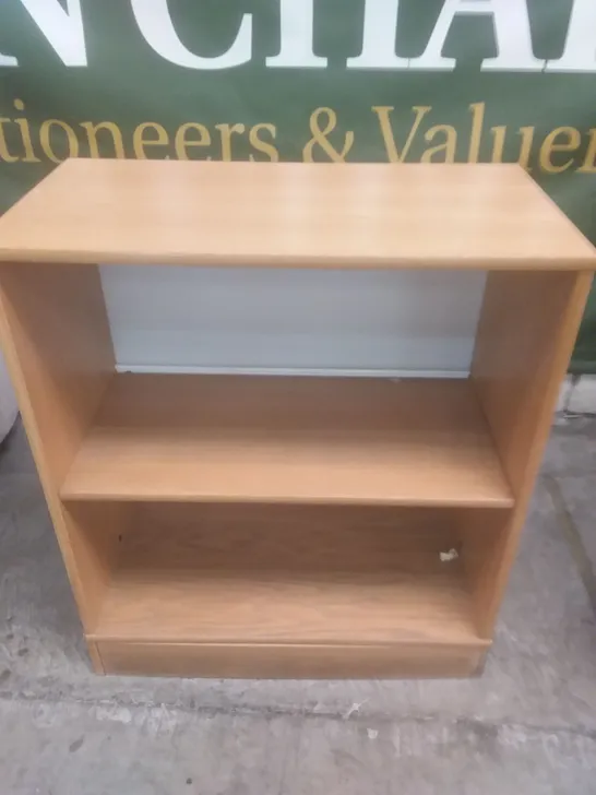 WOODEN 2 SHELF BOOKCASE