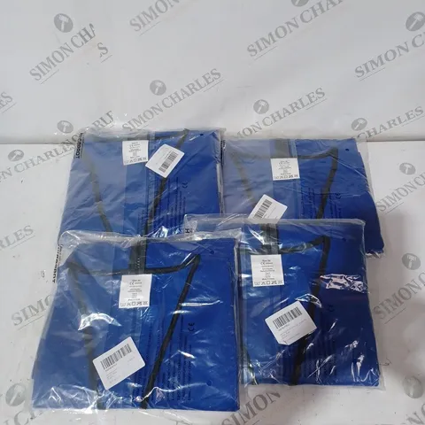 APPROXIMATELY 4 ASSORTED HI-VIS SAFETY VESTS IN BLUE - M&L