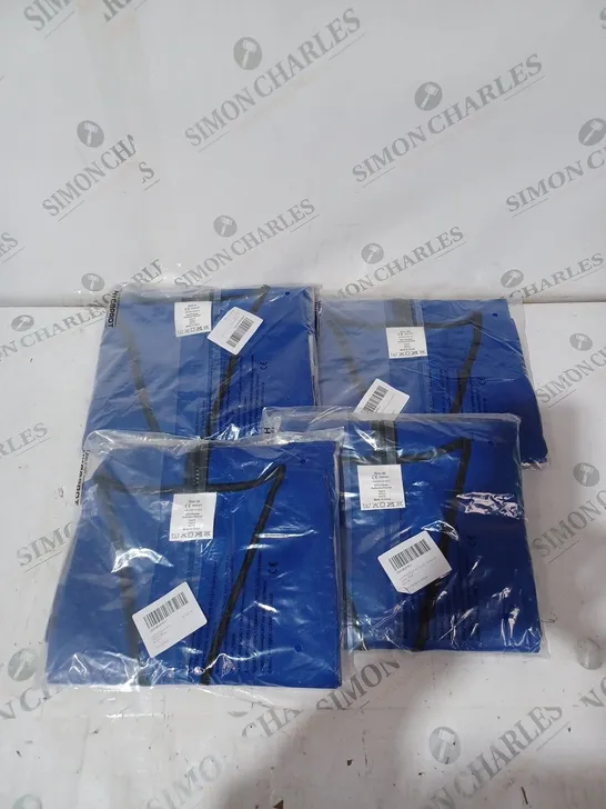 APPROXIMATELY 4 ASSORTED HI-VIS SAFETY VESTS IN BLUE - M&L