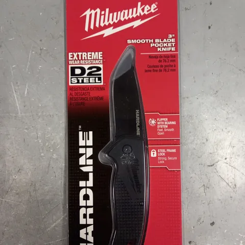 SEALED MILWAUKEE 3" SMOOTH BLADE POCKET KNIFE - COLLECTION ONLY 