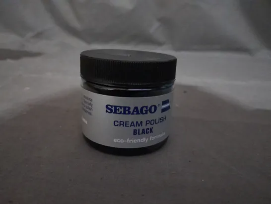 APPROXIMATELY 180 BOXED SEBAGO CREAM SHOE POLISH BLACK 50ML 