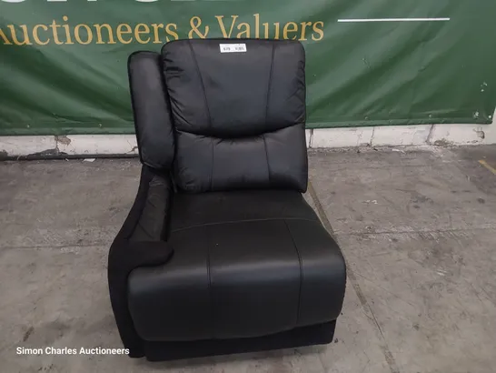 TITAN POWER RECLINING LH SECTION BLACK LEATHER 