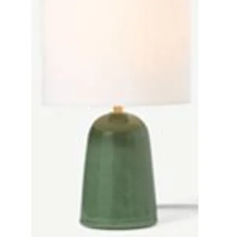 BRAND NEW BOXED MADE NOOBY REACTIVE GREEN CERAMIC TABLE LAMP