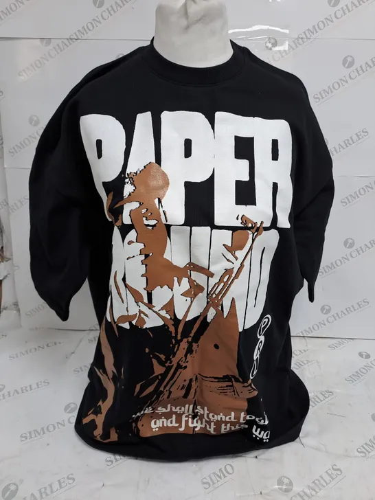 PAPERROUND BLACK T-SHIRT - M