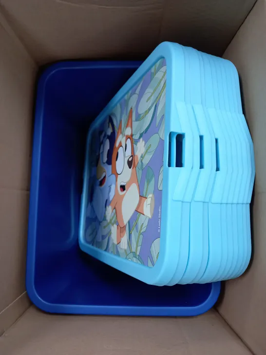 BOX OF APPROXIMATELY 12 BLUEY STORAGE BOXES 23L