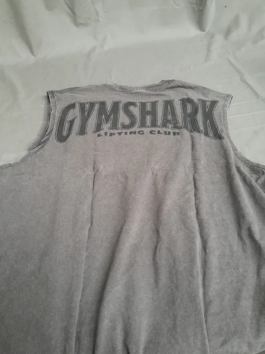 GYMSHARK LIFTING CLUB DARK GREY TANK TOP - LARGE