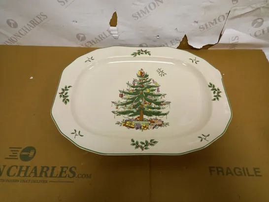 SPODE CHRISTMAS SCULPTED OVAL PLATTER, MULTICOLOR, (1536982)