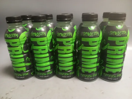 LOT OF 10 PRIME GLOWBERRY 500ML HYDRATION DRINKS