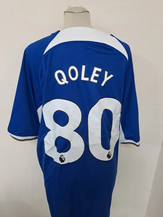 CHELSEA FC HOME SHIRT WITH QOLEY 80 SIZE 2XL