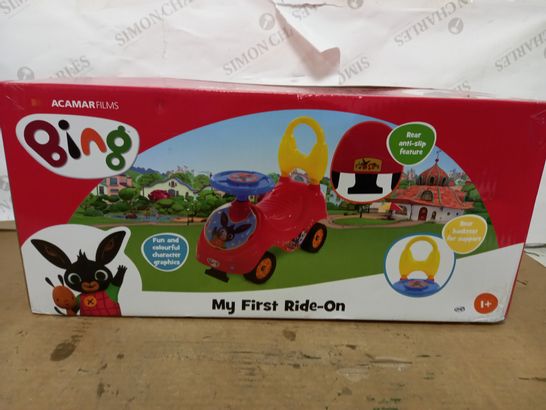 BING MY FIRST SIT AND RIDE ON  RRP £31.49