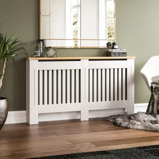 BOXED VIDA ARLINGTON RADIATOR COVER LARGE - GREY/OAK (1 BOX)