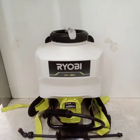 BOXED RYOBI CORDLESS BACKPACK SPRAYER