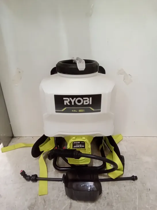 BOXED RYOBI CORDLESS BACKPACK SPRAYER