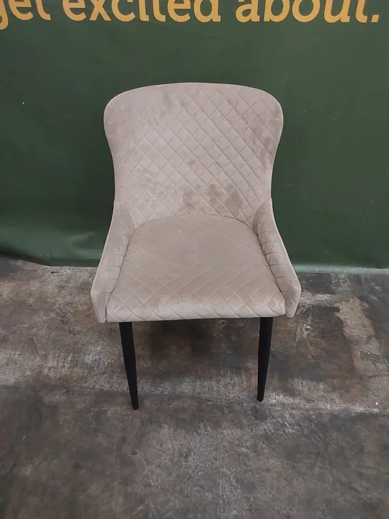 DESIGNER FABRIC UPHOLSTERED DINING CHAIR