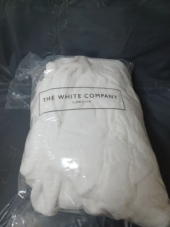 THE WHITE COMPANY CLASSIC COTTON ROBE WHITE SIZE MEDIUM