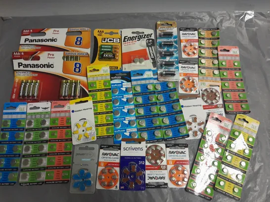 LARGE QUANTITY OF ASSORTED BATTERIES TO INCLUDE RAY-O-VAC, PANASONIC AND ENERGIZER