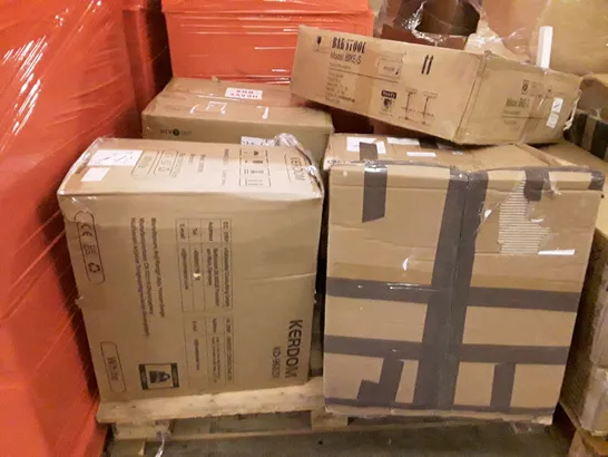 PALLET OF APPROXIMATELY 5 ASSORTED PRODUCTS INCLUDING BAR STOOLS, AUTO HEAT PRESS, GAMING CHAIR