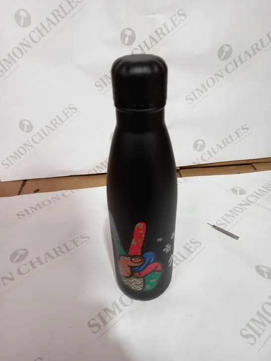 BLACK STAINLESS STEEL DRINKING BOTTLE 