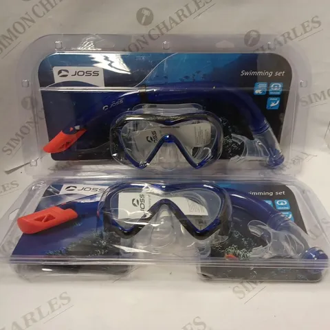 LOT OF 2 JOSS SNORKEL SWIMMING SNORKEL SETS 