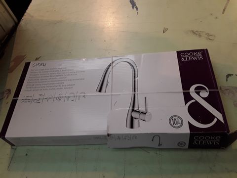 BOXED COOKE AND LEWIS SISSU PULL OUT SINGLE LEVER KITCHEN MIXER TAP 