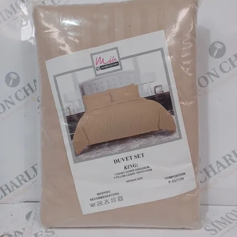 MIA DUVET SET IN SAND COLOUR - KING SIZE