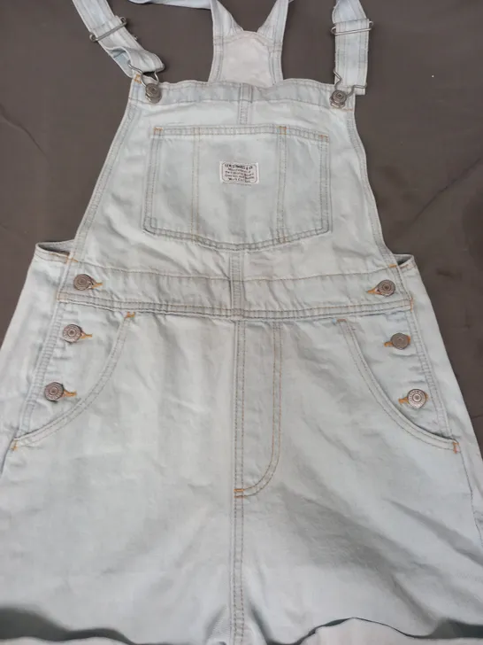 LEVI'S VINTAGE SHORTALL JUMPSUIT IN LIGHT BLUE SIZE SMALL