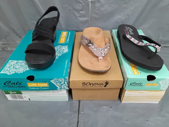 BOX OF APPROX 12 ASSORTED PAIRS OF SHOES TO INCLUDE SKECHERS AND BONOVA IN ASSORTED SIZES