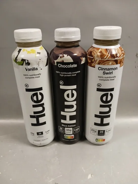 APPROXIMATELY 10 HUEL COMPLETE MEAL DRINKS IN VARIOUS FLAVOURS - COLLECTION ONLY 