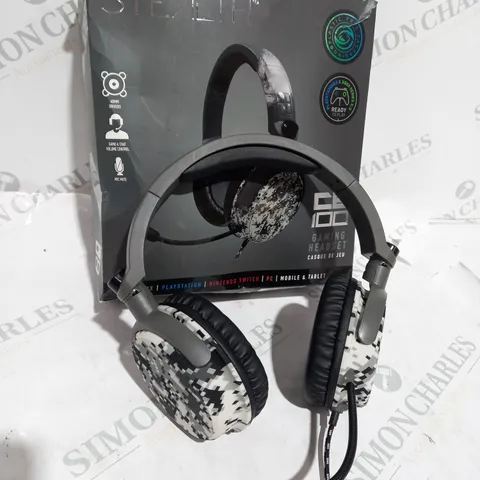 BOXED STEALTH CAMO GAMING HEADSET - CROSS PLATFORM