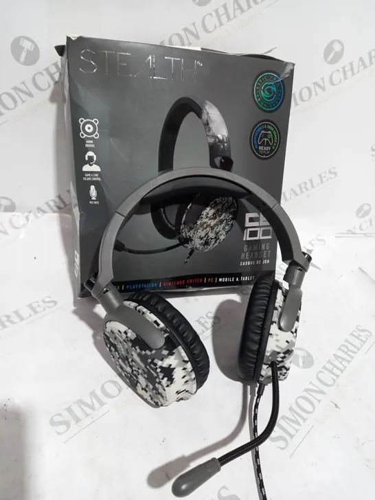 BOXED STEALTH CAMO GAMING HEADSET - CROSS PLATFORM