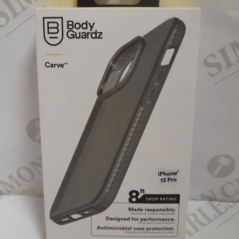 BOX OF APPROX 6 BODY GUARDZ CARVE PROTECTIVE CASES FOR IPHONE 13 PRO - SMOKE