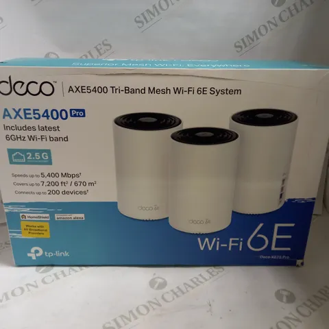 BOXED DECO AXE5400 TRI-BAND MESH WIFI 6E SYSTEM