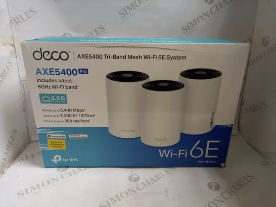 BOXED DECO AXE5400 TRI-BAND MESH WIFI 6E SYSTEM