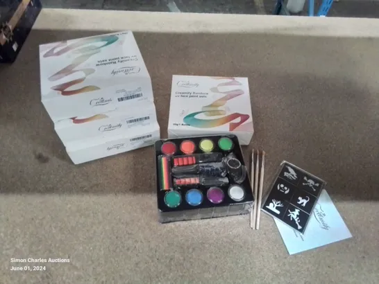 4 BOXES OF BOXED CREAMIFY RAINBOW UV FACE PAINTING SETS