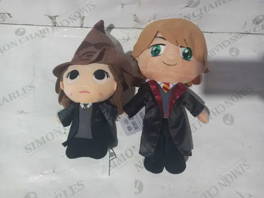 LOT OF 2 HARRY POTTER PLUSHES TO INCLUDE WIZARDING WORLD RON, & FUNKO SUPER CUTE PLUSHIES HERMIONE