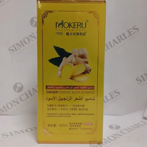 BOXED SEALED MOKERU PROFESSIONAL GINGER ESSENCE BLACK SHAMPOO - 500ML