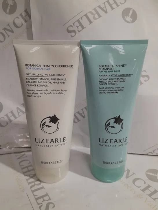 LIZ EARLE BOTANIC SHINE SET OF SHAMPOO & CONDITIONER FOR ALL HAIR TYPES