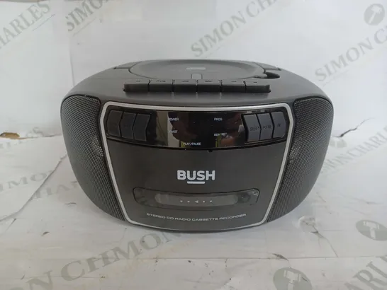 BOXED BUSH CD/CASSETTE BOOMBOX WITH RADIO