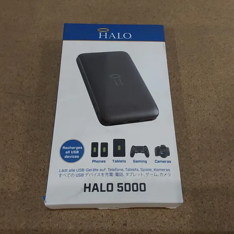 BOXED HALO 5000 MAH POWER BANK - BLACK (1 BOX)