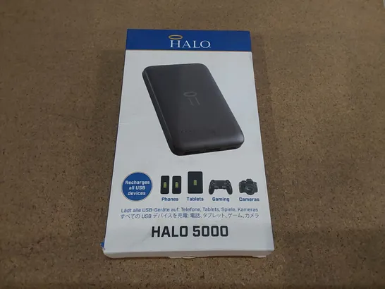 BOXED HALO 5000 MAH POWER BANK - BLACK (1 BOX)