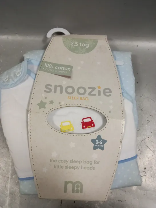 MOTHERCARE SNOOZIE 2.5TOG COTTON SLEEP BAG - 0-6 MONTHS 